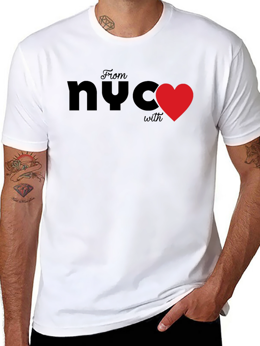 NYC Heart T-Shirt - Unisex Black Tee