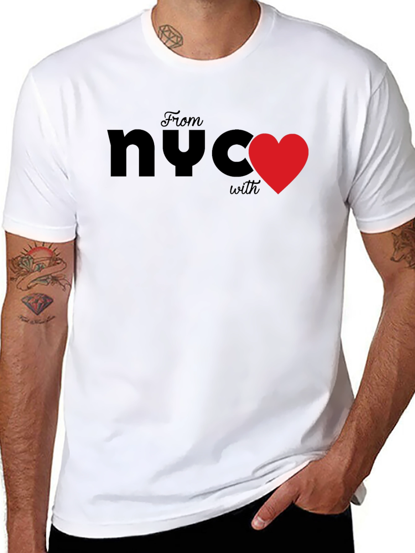 NYC Heart T-Shirt - Unisex Black Tee