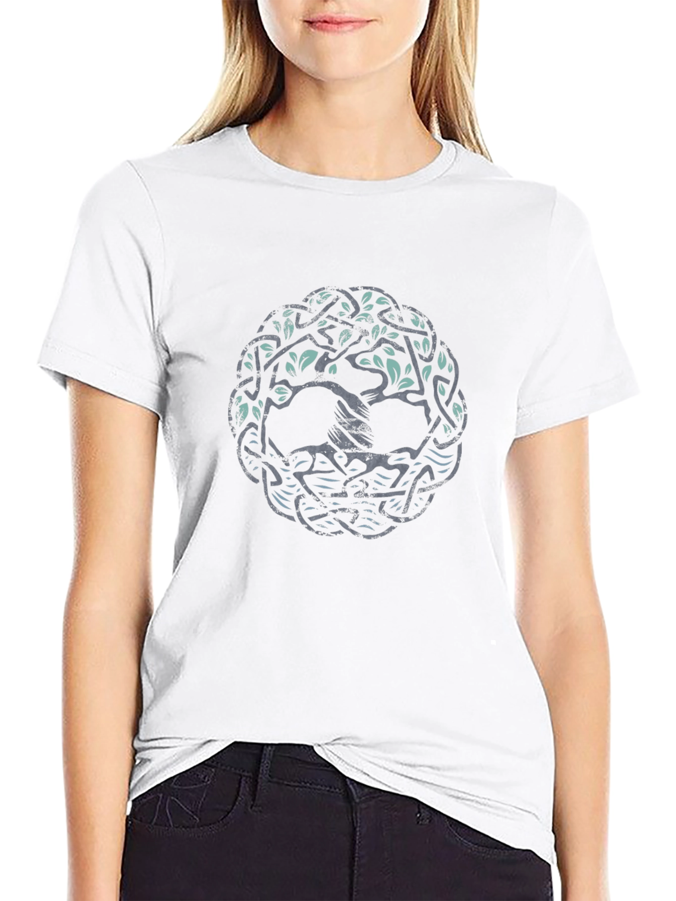 Celtic Tree of Life Graphic Tee - Black