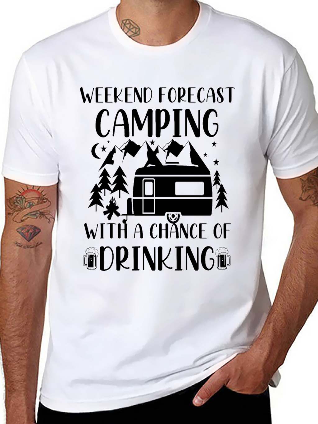 Camping Weekend Forecast T-Shirt