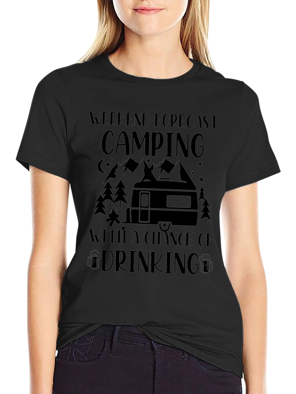 Camping Weekend Forecast T-Shirt