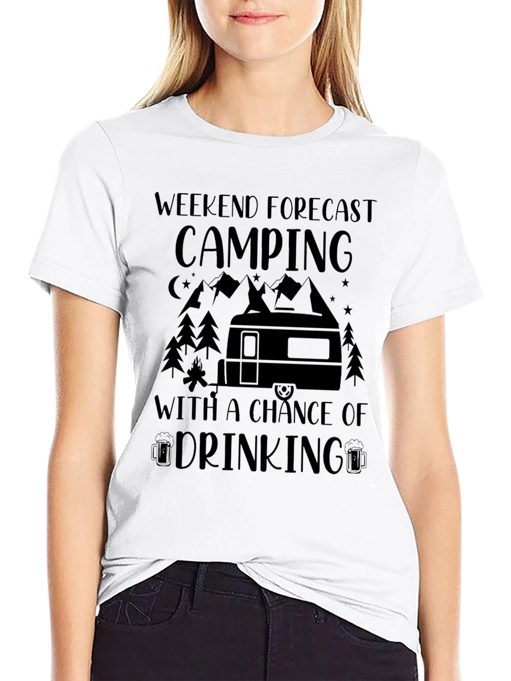 Camping Weekend Forecast T-Shirt