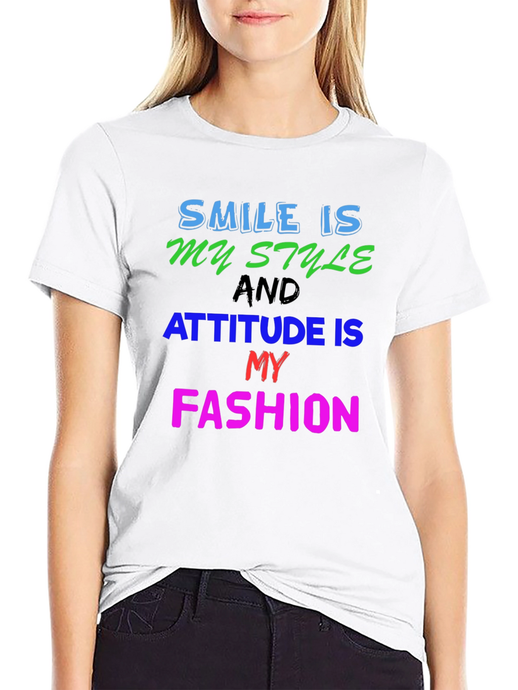 Smile Style Attitude Fashion Graphic T-Shirt