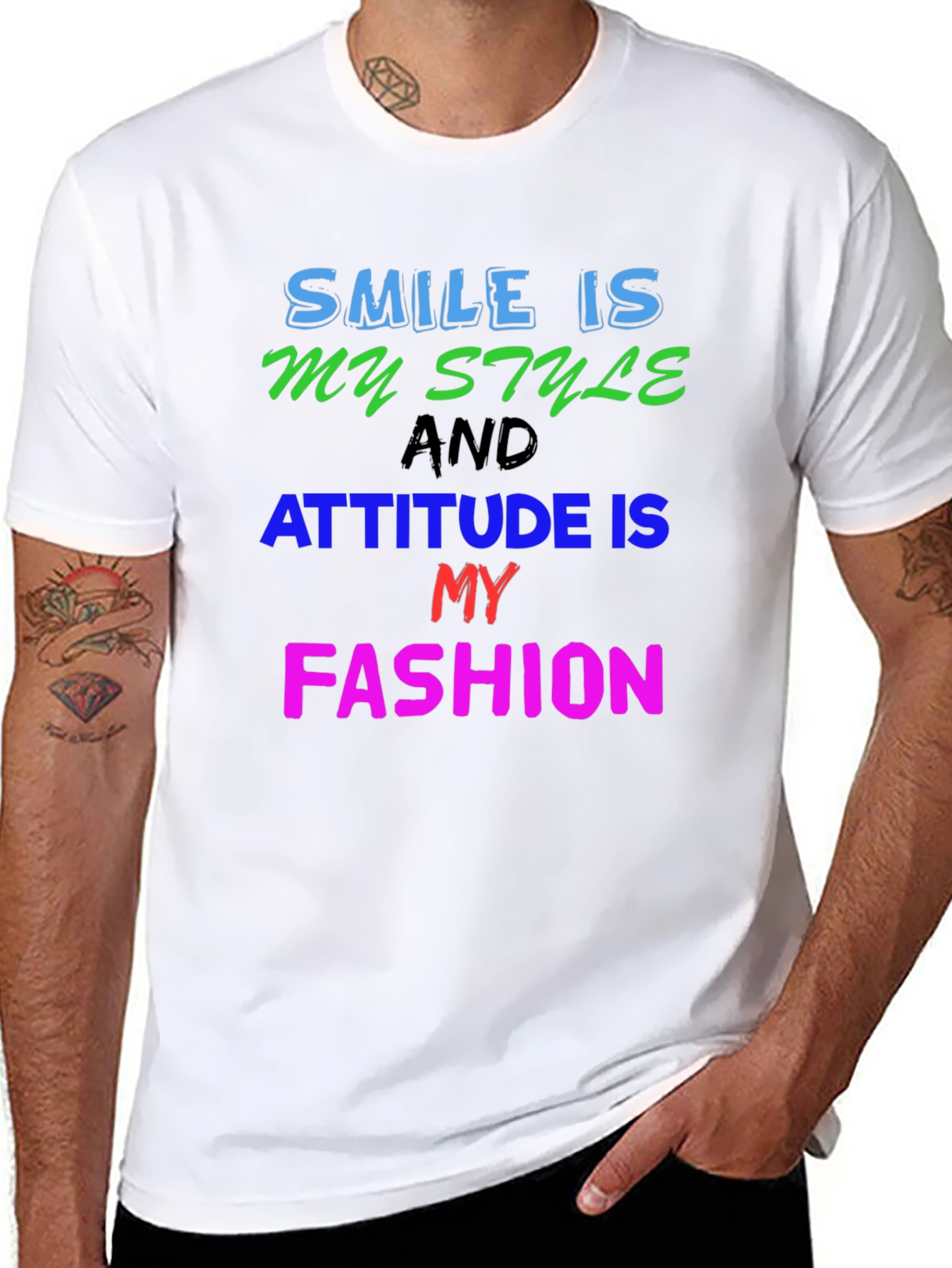 Smile Style Attitude Fashion Graphic T-Shirt
