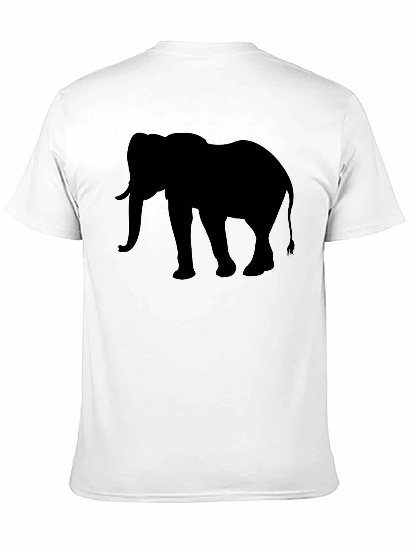 Elephant Silhouette Black T-Shirt - Classic Style