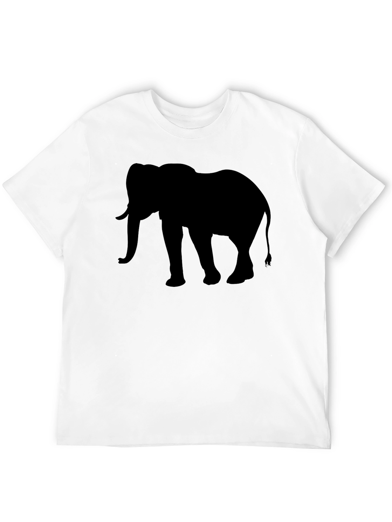Elephant Silhouette Black T-Shirt - Classic Style
