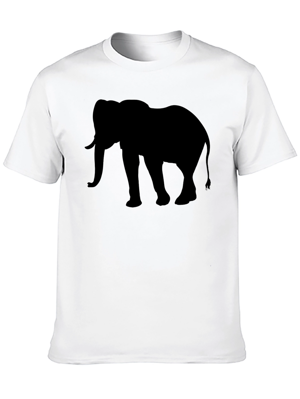 Elephant Silhouette Black T-Shirt - Classic Style