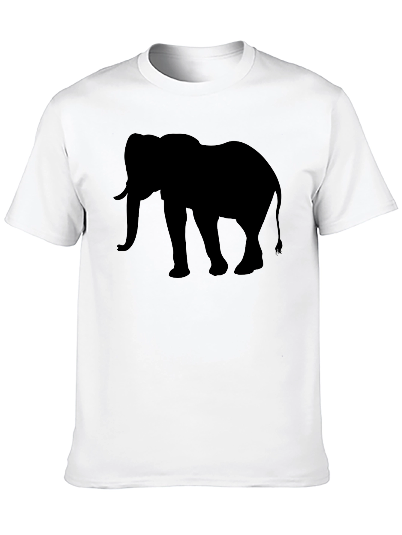 Elephant Silhouette Black T-Shirt - Classic Style