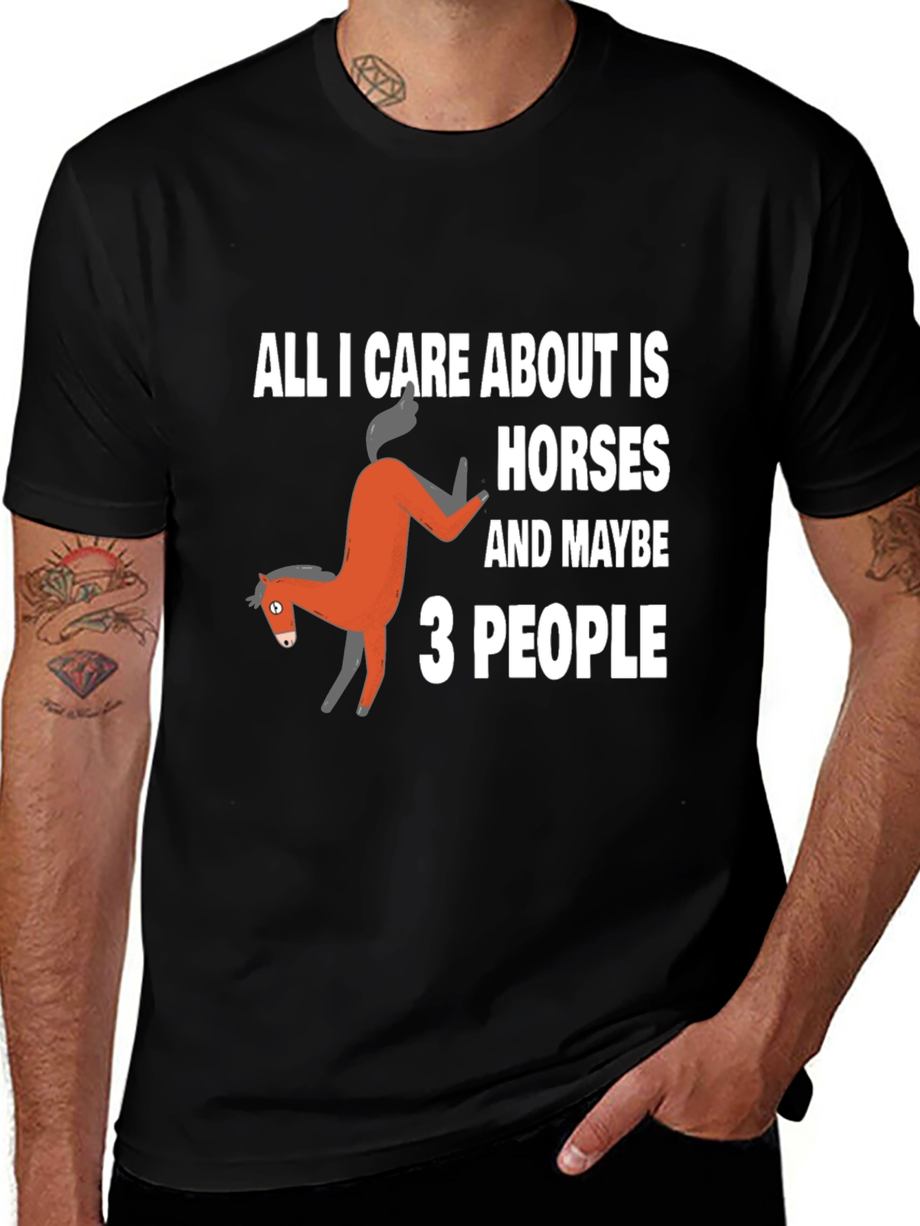 Horse Lover T-Shirt - All I Care About is Horses