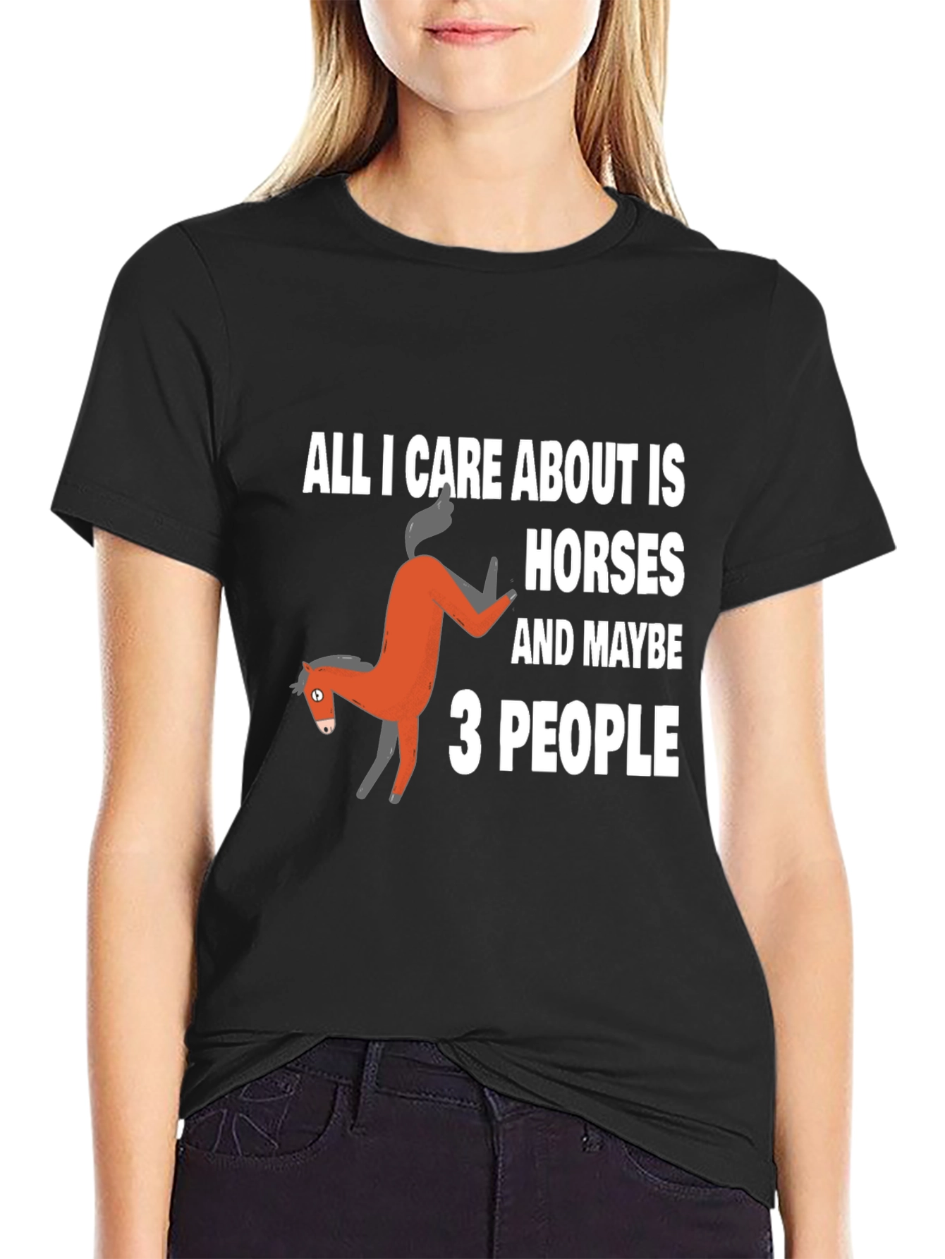Horse Lover T-Shirt - All I Care About is Horses