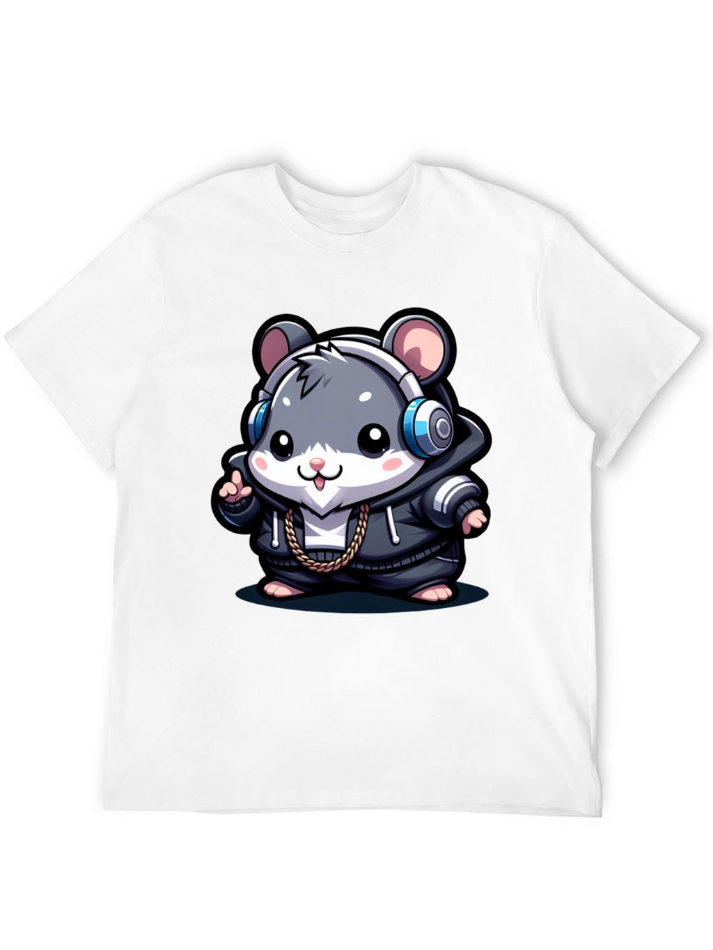Cool Hamster Graphic Tee - Black