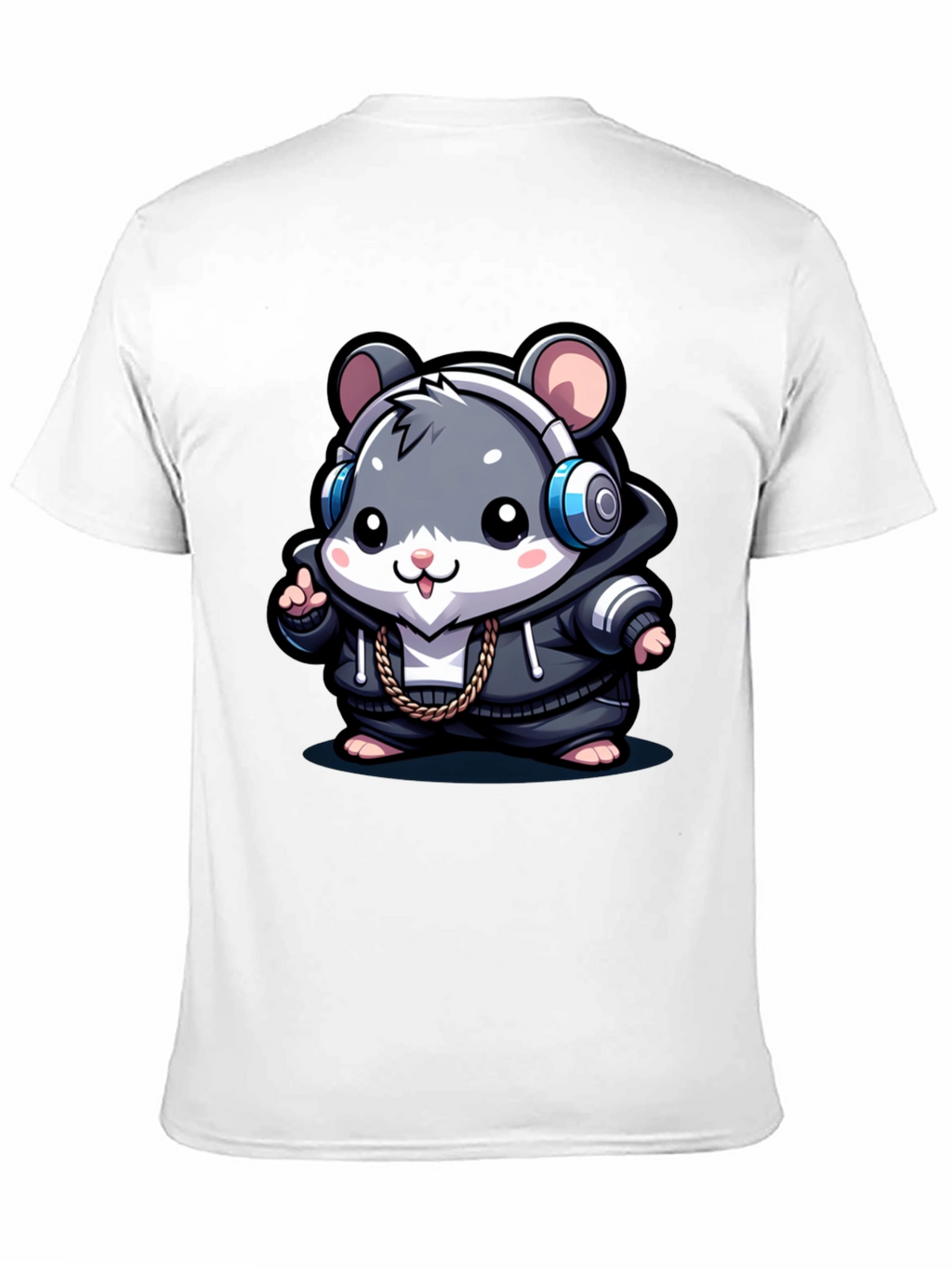 Cool Hamster Graphic Tee - Black