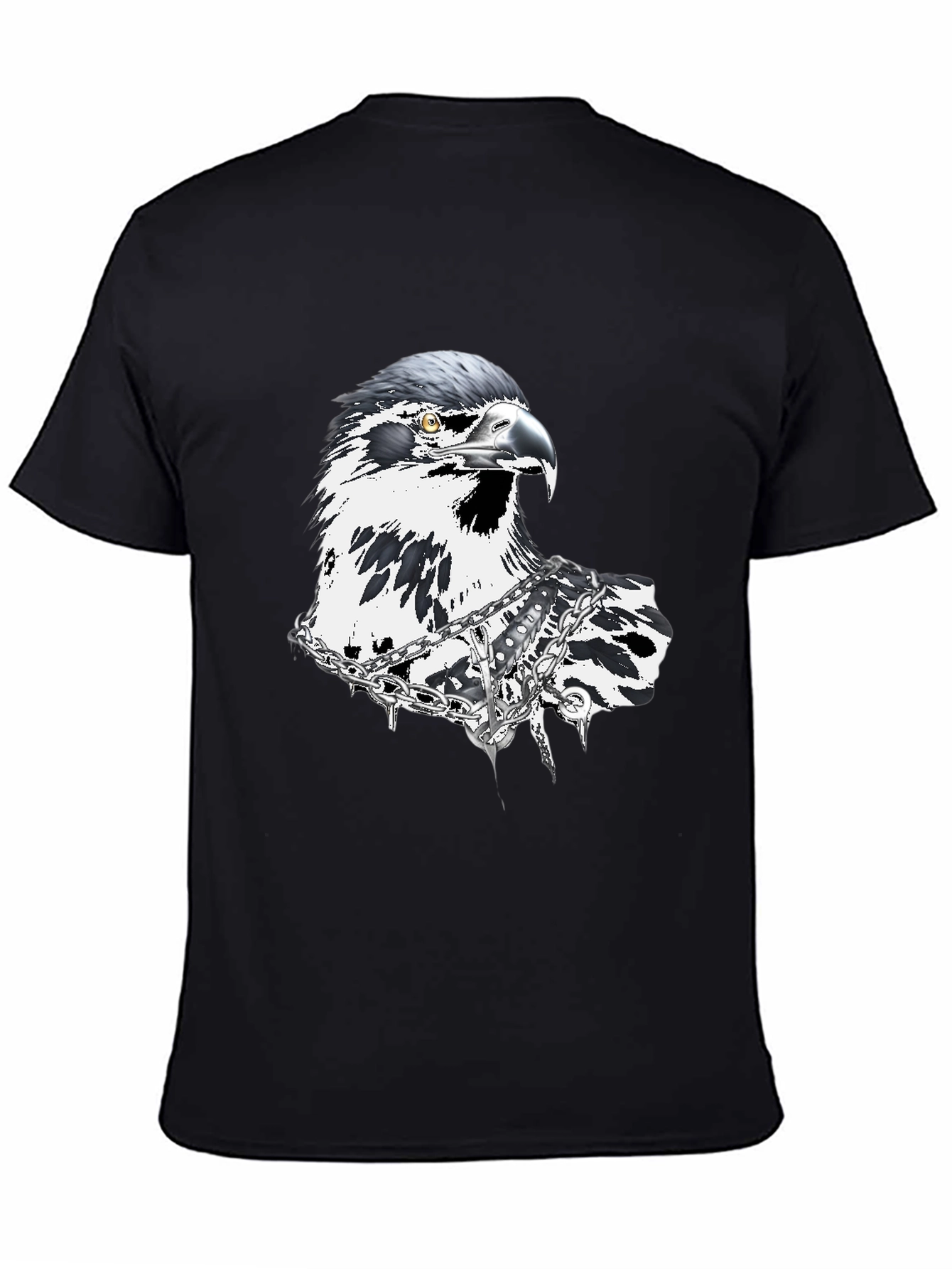 Edgy Eagle Graphic Tee - Black T-Shirt