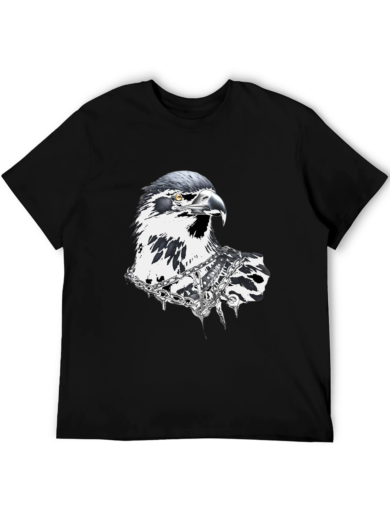 Edgy Eagle Graphic Tee - Black T-Shirt