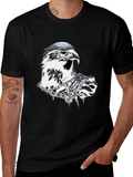 Edgy Eagle Graphic Tee - Black T-Shirt