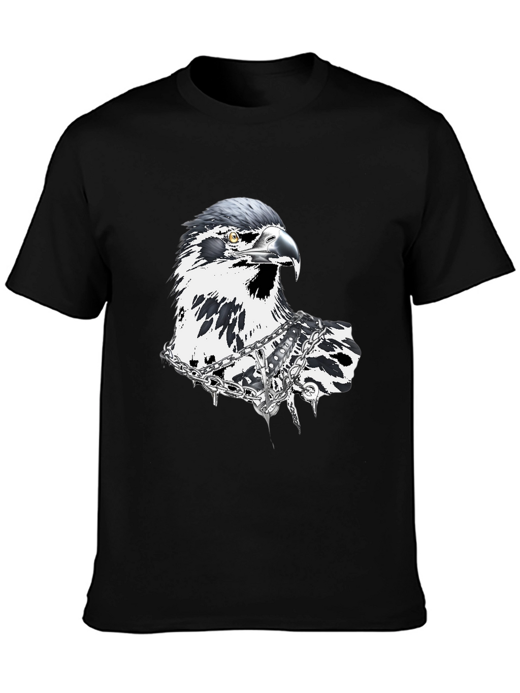 Edgy Eagle Graphic Tee - Black T-Shirt