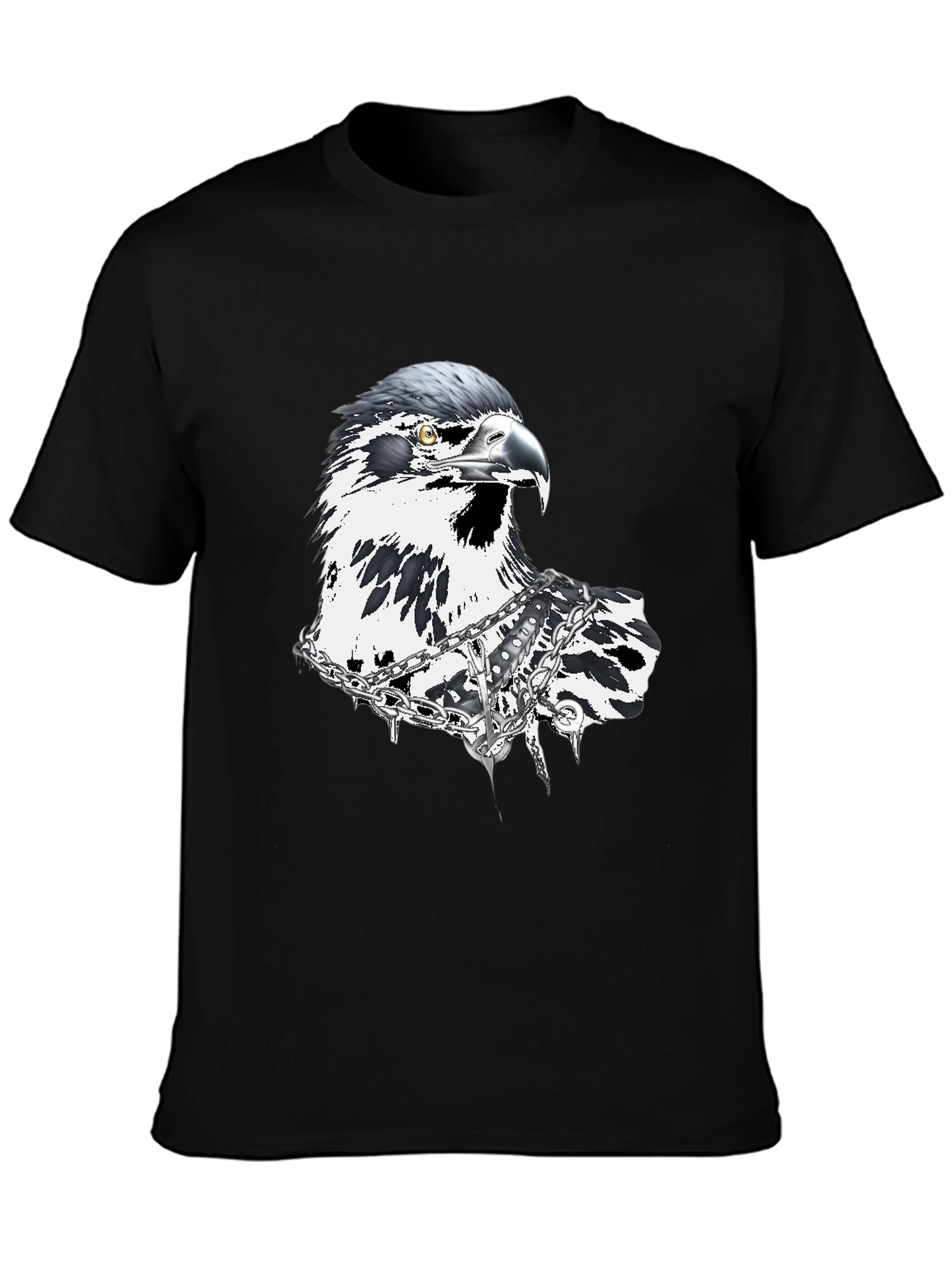 Edgy Eagle Graphic Tee - Black T-Shirt