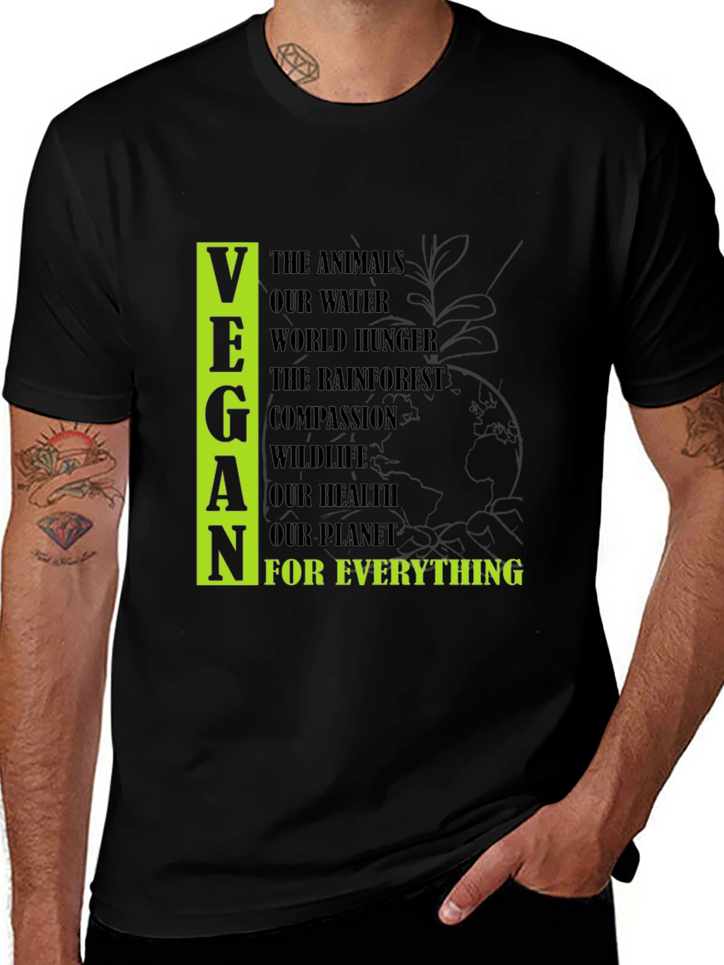 Vegan Cause Black T-Shirt