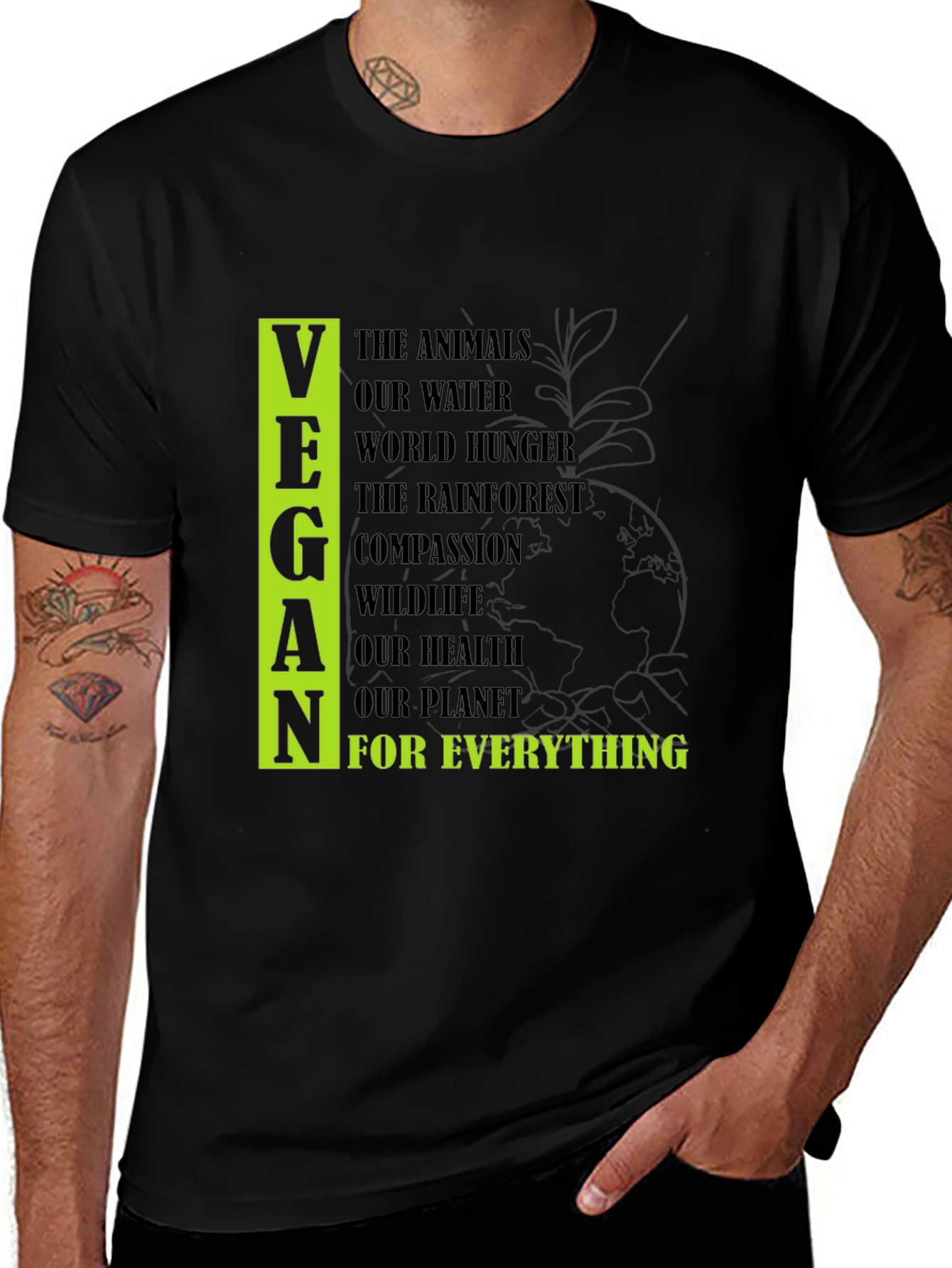 Vegan Cause Black T-Shirt