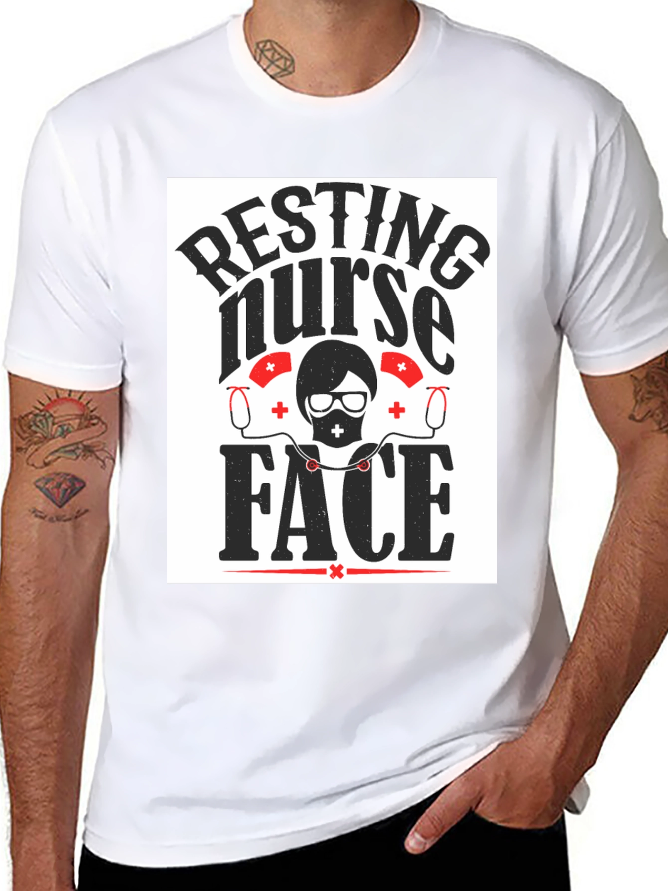 Resting Nurse Face Graphic Tee