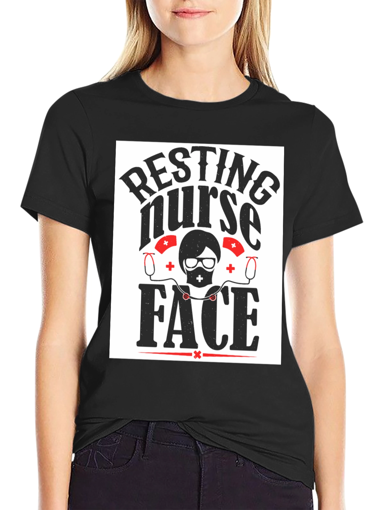 Resting Nurse Face Graphic Tee