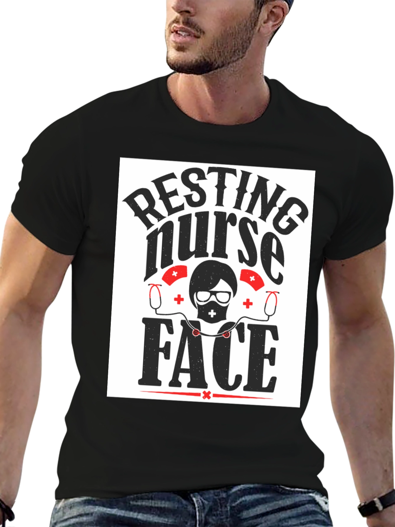 Resting Nurse Face Graphic Tee