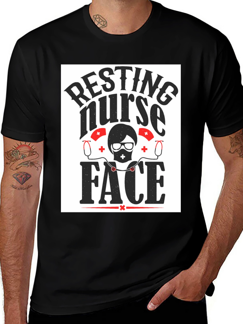 Resting Nurse Face Graphic Tee