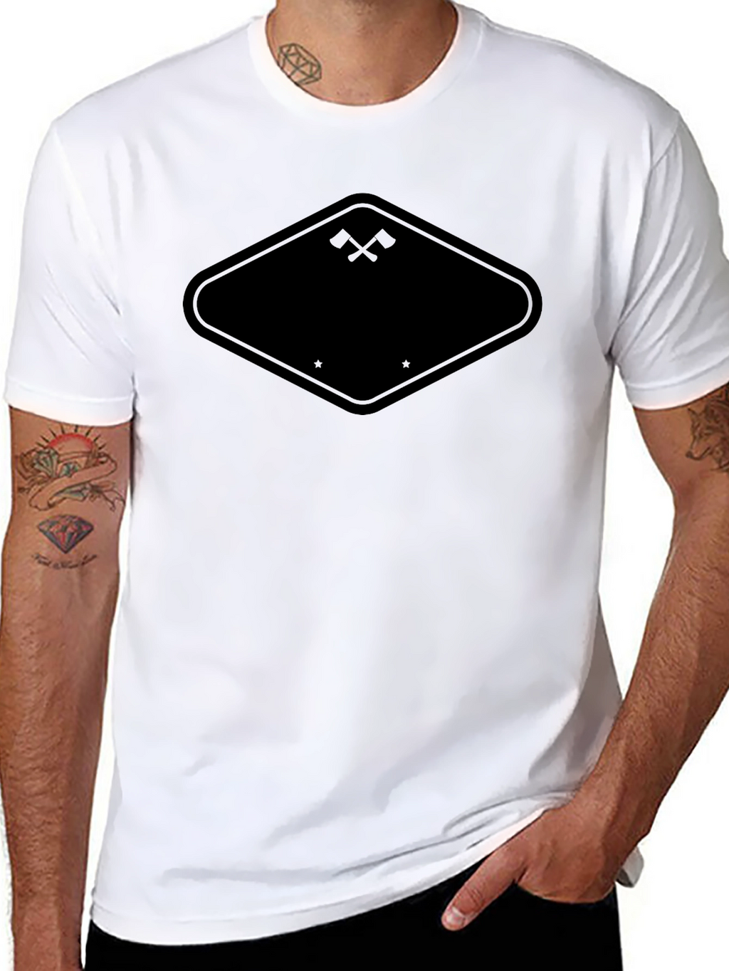 Mens Black Graphic Tee - Stylish & Comfortable