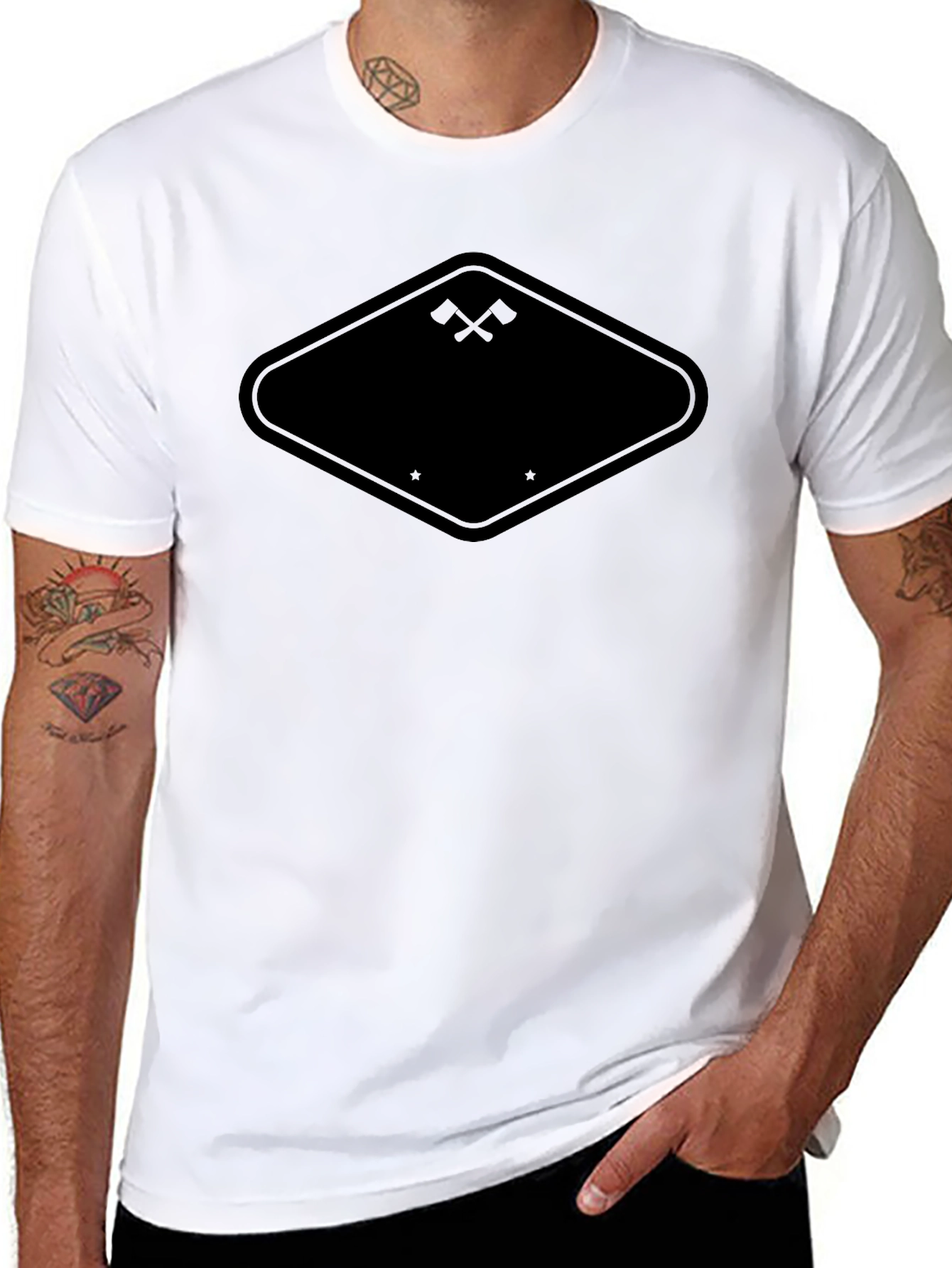 Mens Black Graphic Tee - Stylish & Comfortable