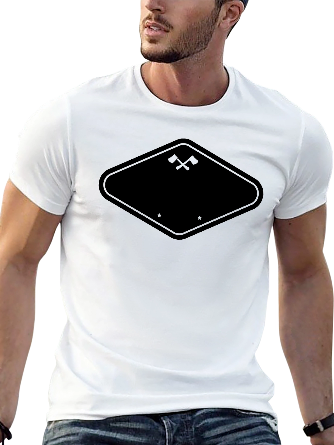 Mens Black Graphic Tee - Stylish & Comfortable