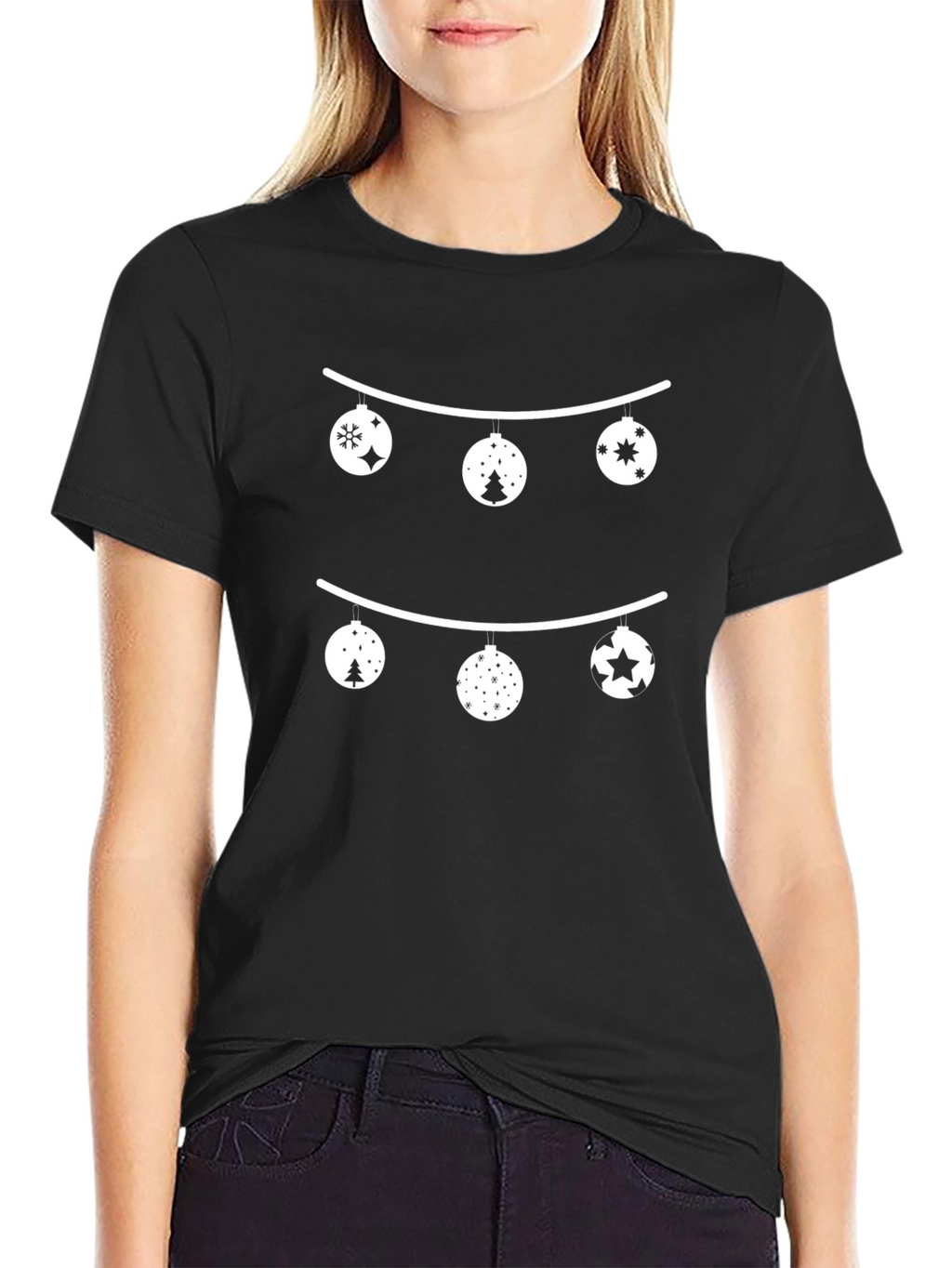 Festive Christmas Ornament String T-Shirt