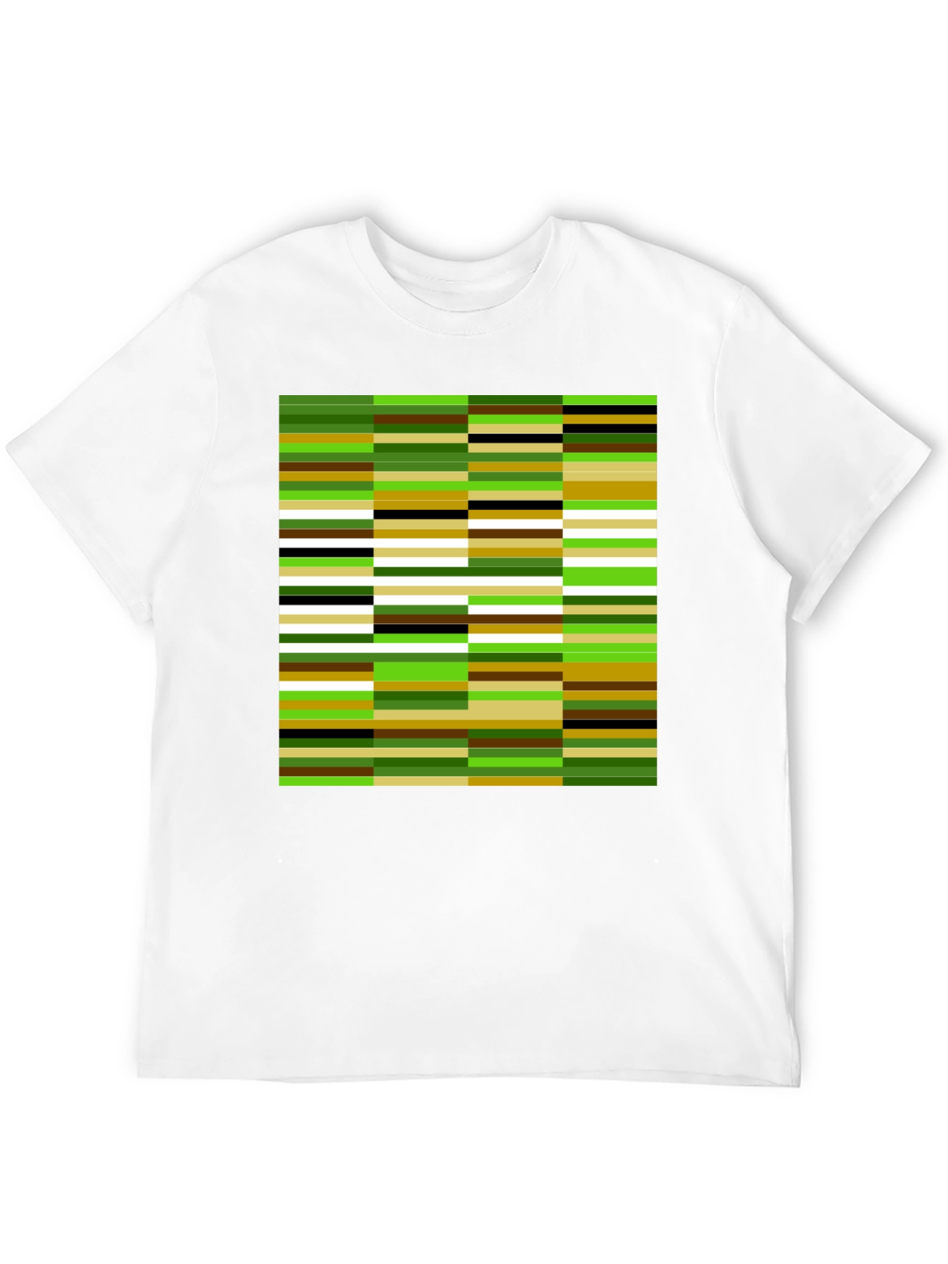 Modern Abstract Stripe Graphic Tee - Black