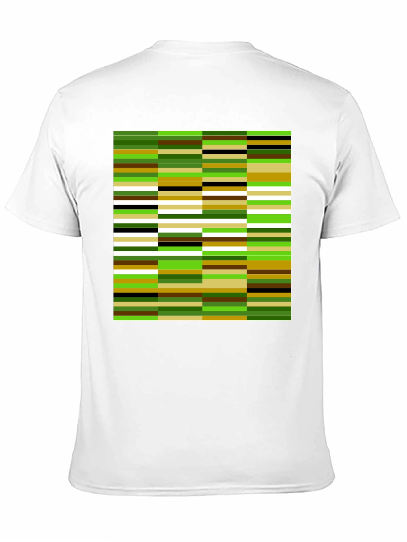 Modern Abstract Stripe Graphic Tee - Black