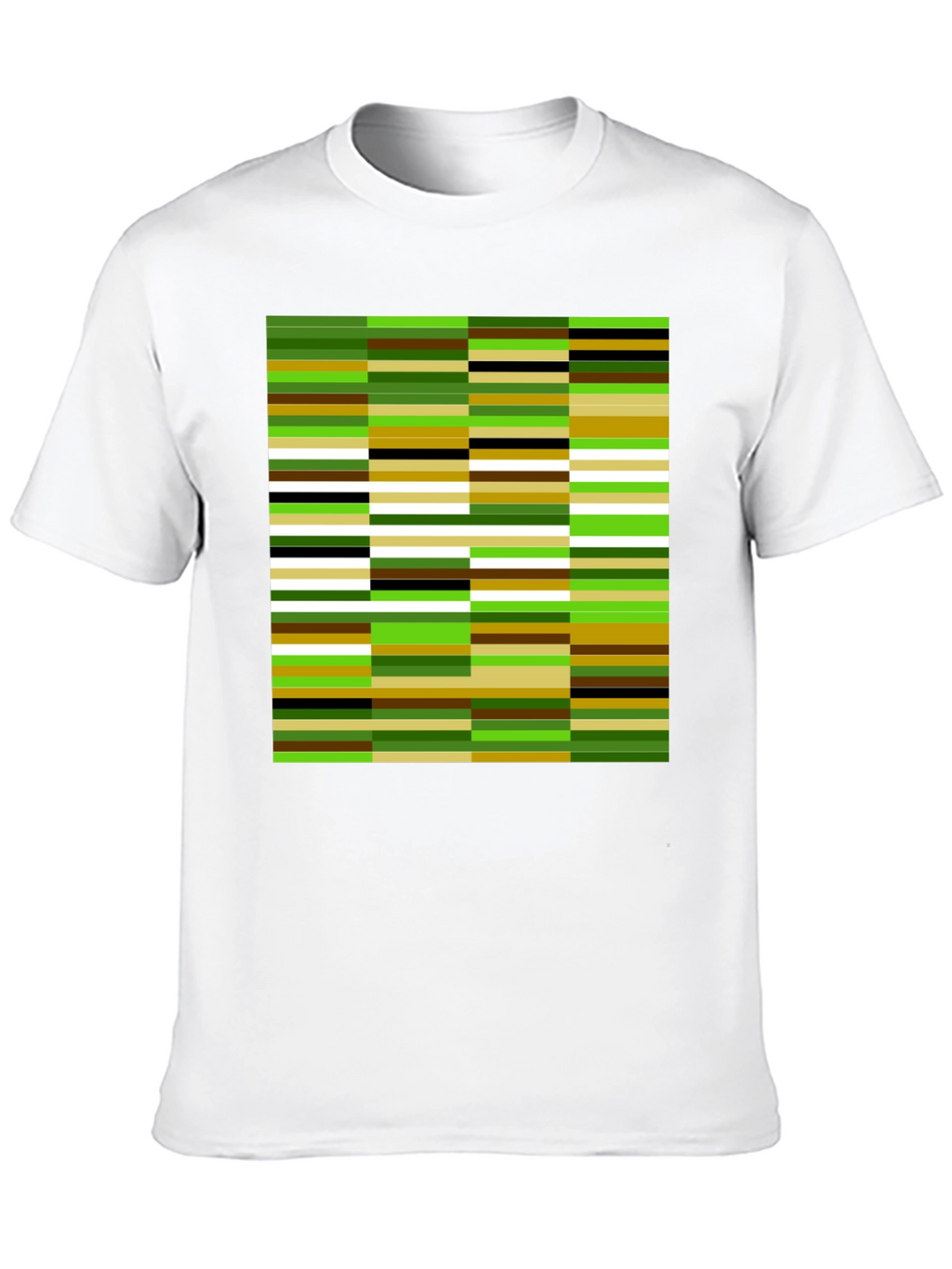 Modern Abstract Stripe Graphic Tee - Black