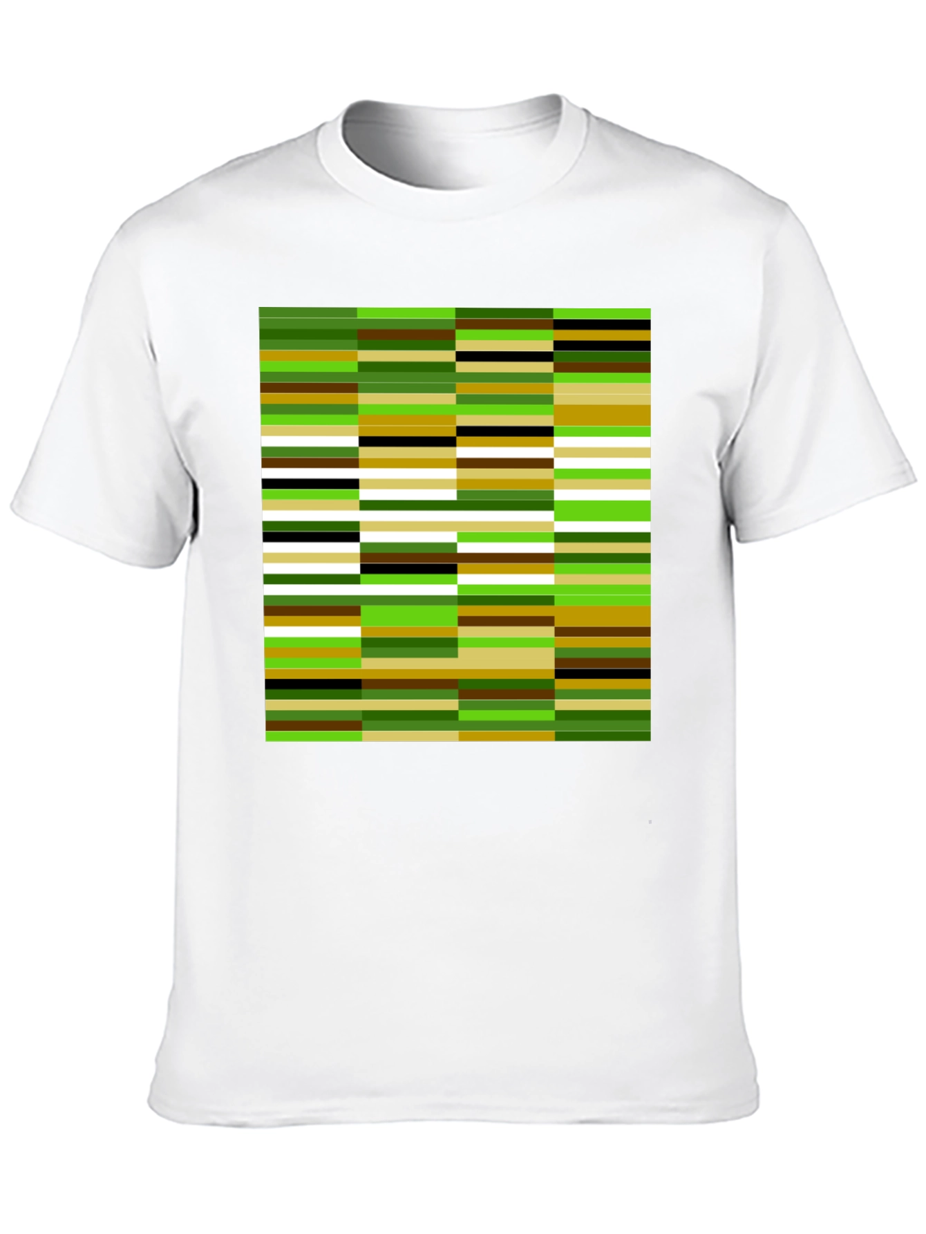 Modern Abstract Stripe Graphic Tee - Black