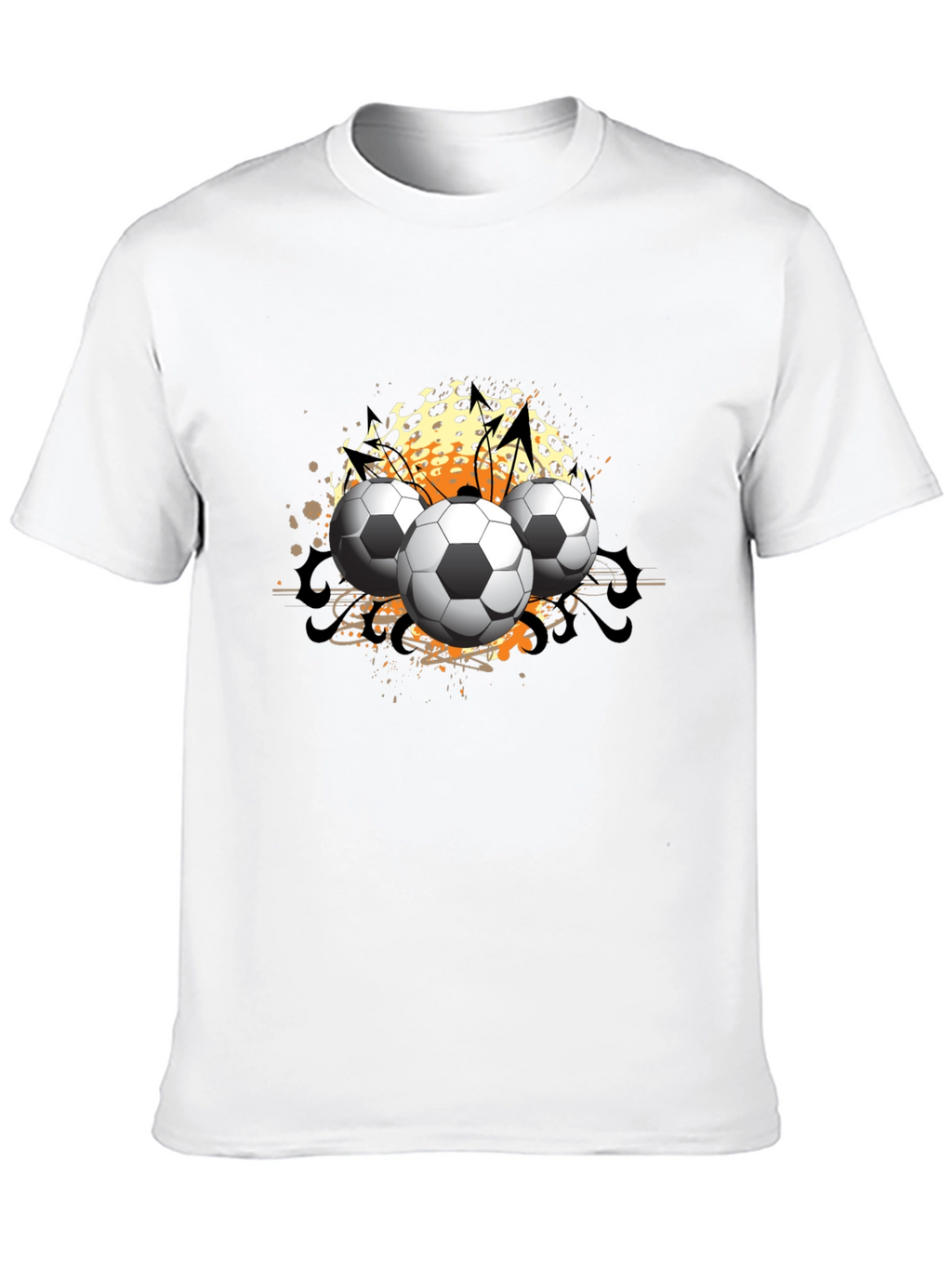 Soccer Ball Graphic Black T-Shirt