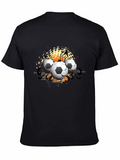 Soccer Ball Graphic Black T-Shirt