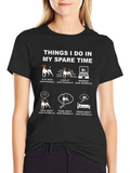 Jack Russell Spare Time Graphic T-Shirt