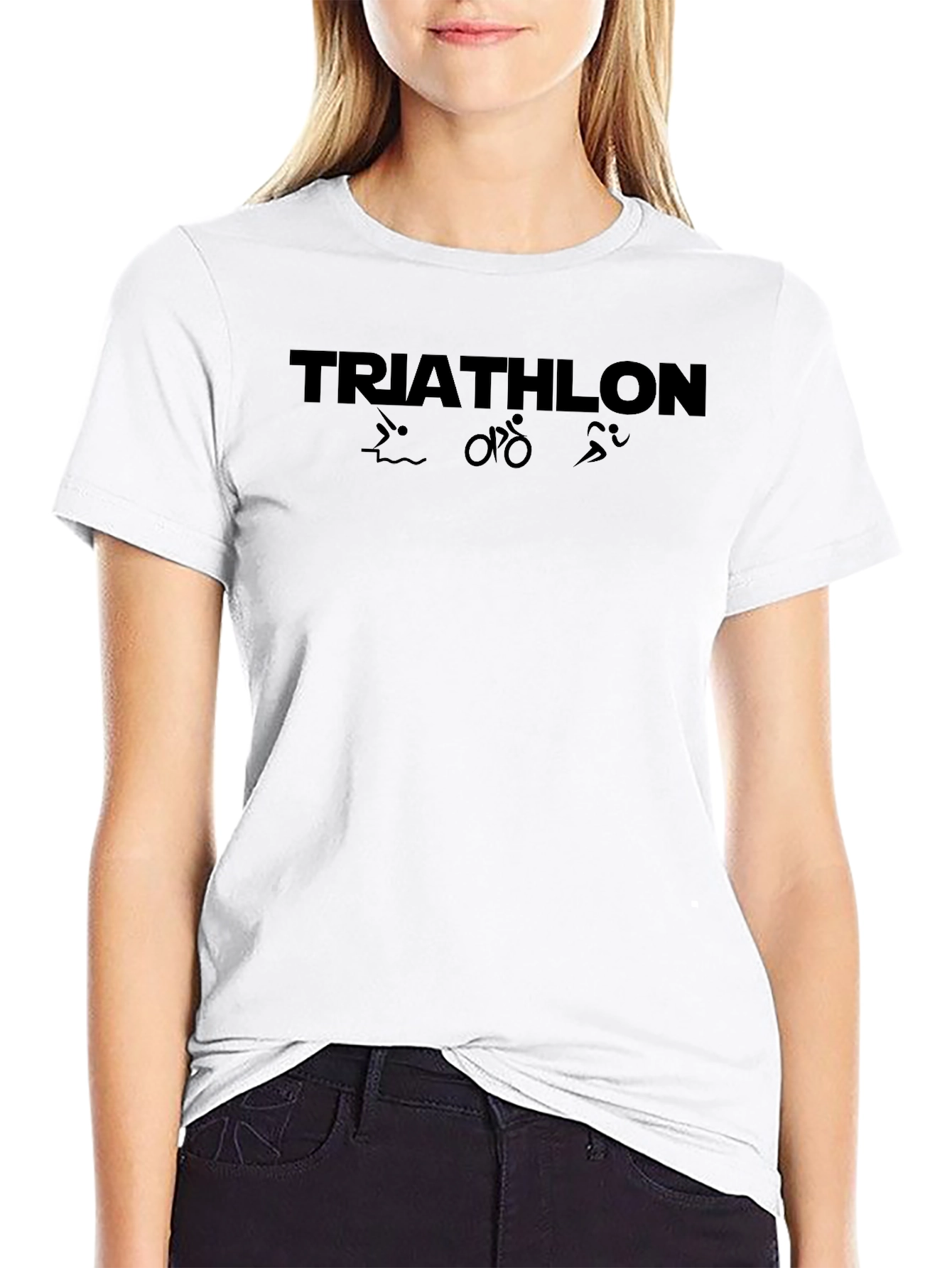 Triathlon Black Graphic T-Shirt