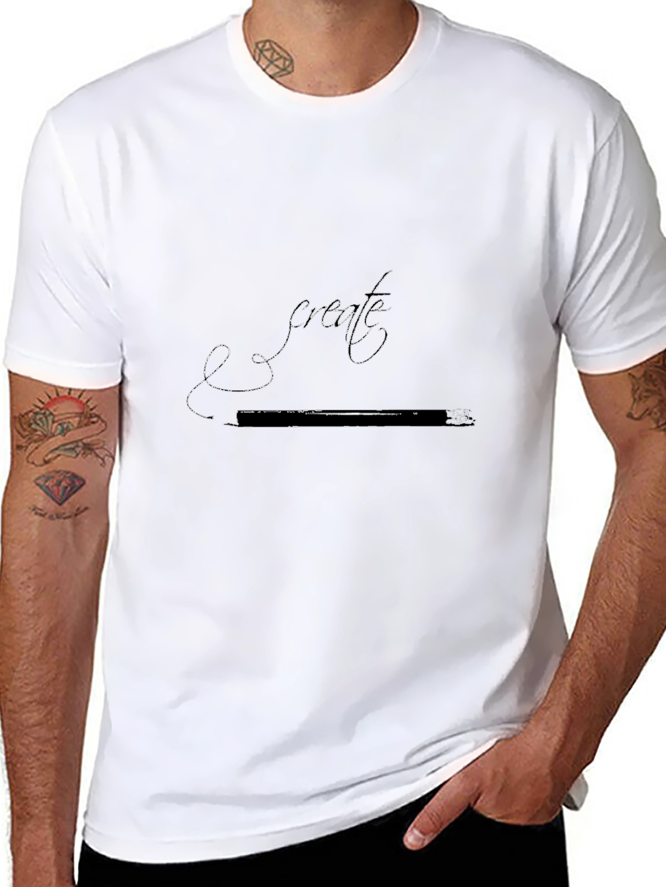 Create Graphic T-Shirt - Black Stylish Design