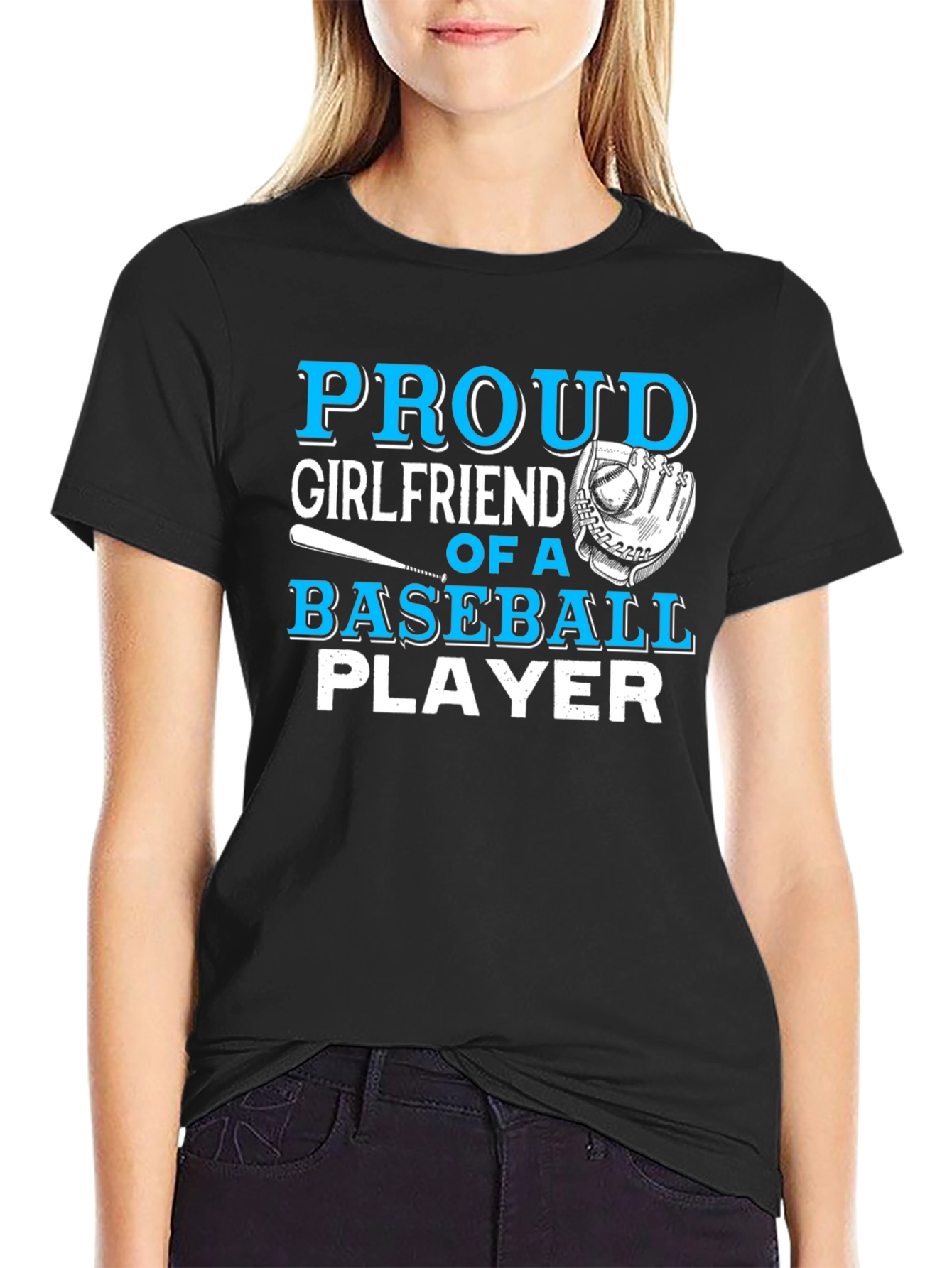 Proud Girlfriend Baseball Player Graphic Tee