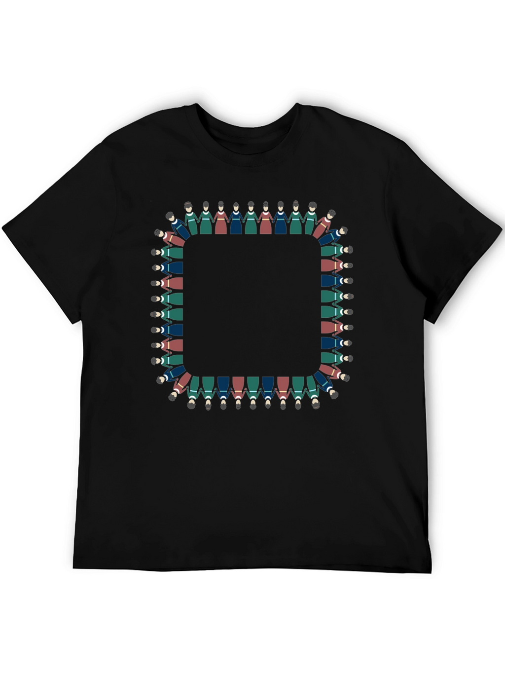Circle of People Graphic Tee - Unisex Black T-Shirt