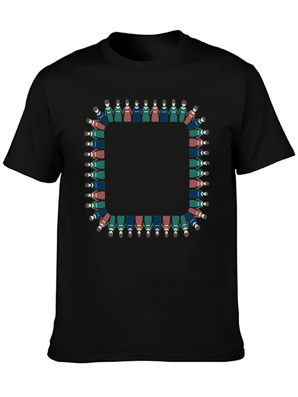 Circle of People Graphic Tee - Unisex Black T-Shirt