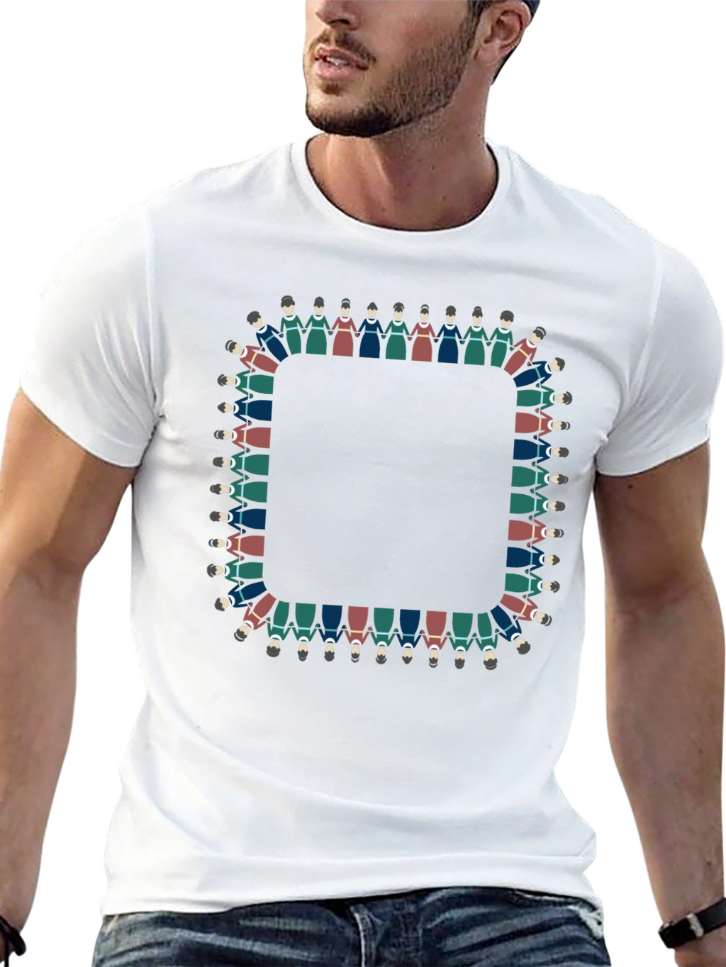 Circle of People Graphic Tee - Unisex Black T-Shirt
