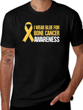 Bone Cancer Awareness Black T-Shirt