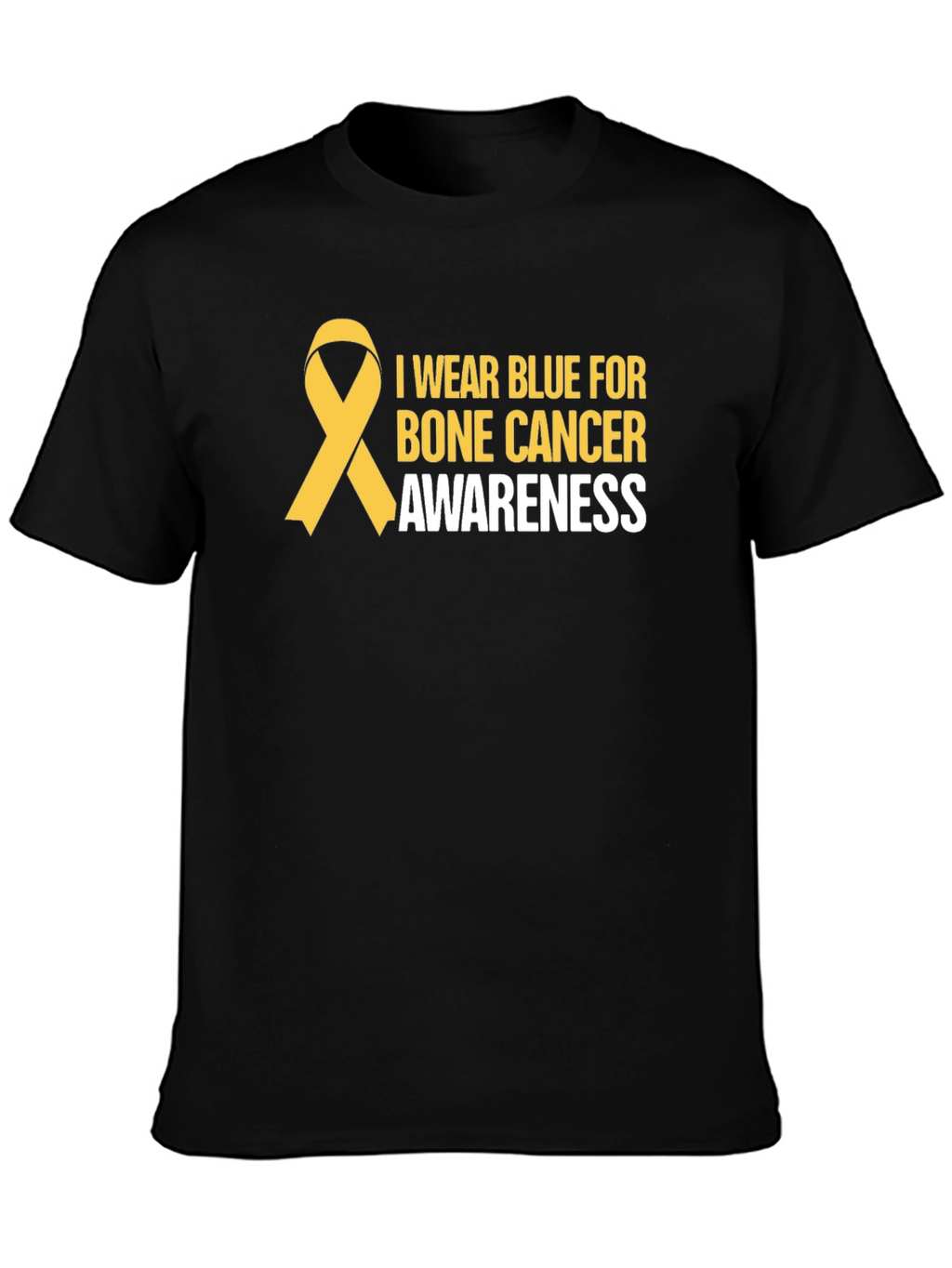 Bone Cancer Awareness Black T-Shirt