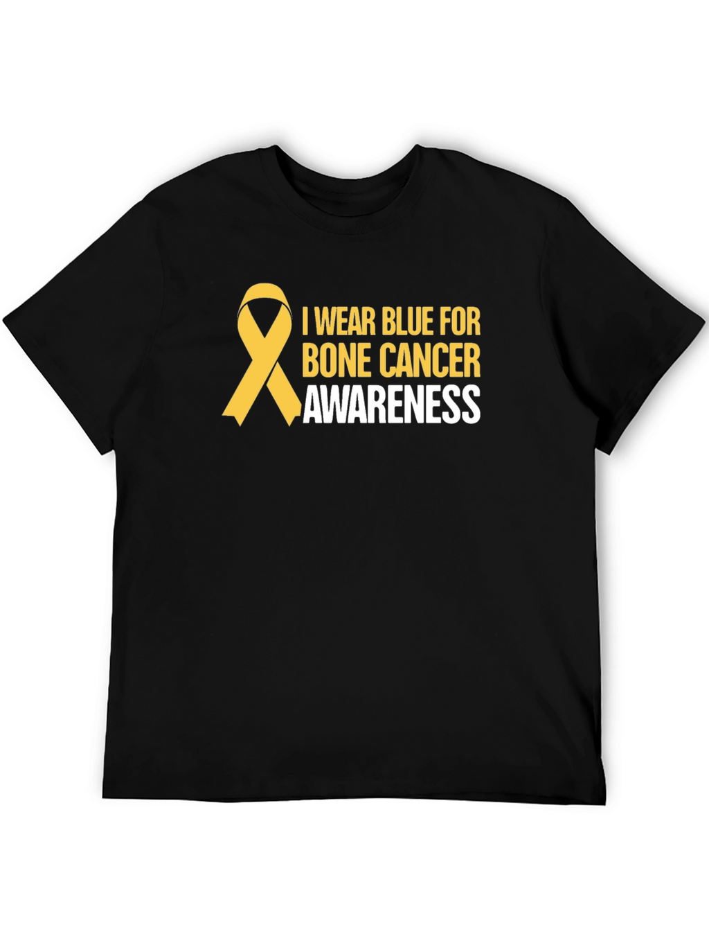 Bone Cancer Awareness Black T-Shirt