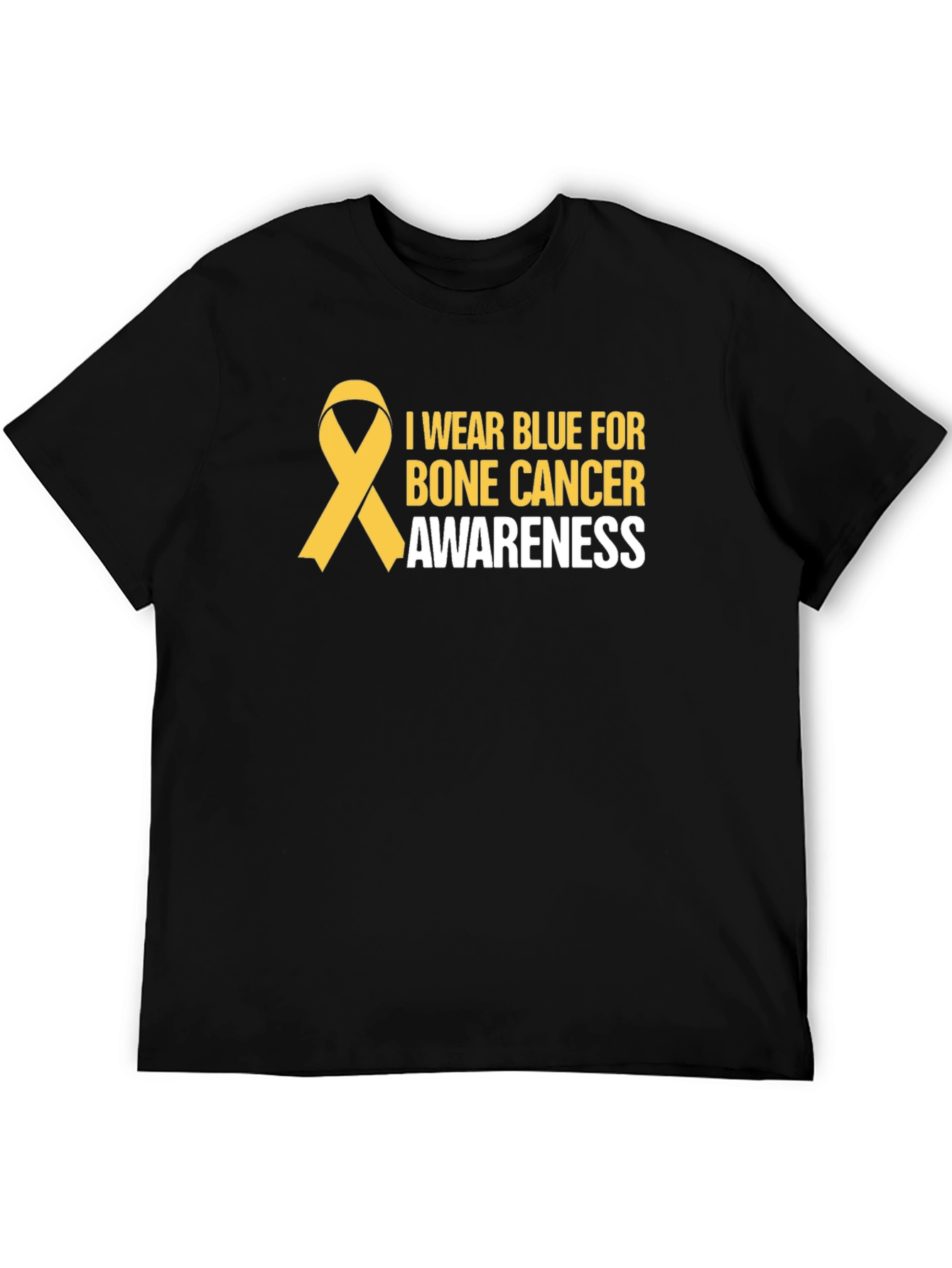Bone Cancer Awareness Black T-Shirt