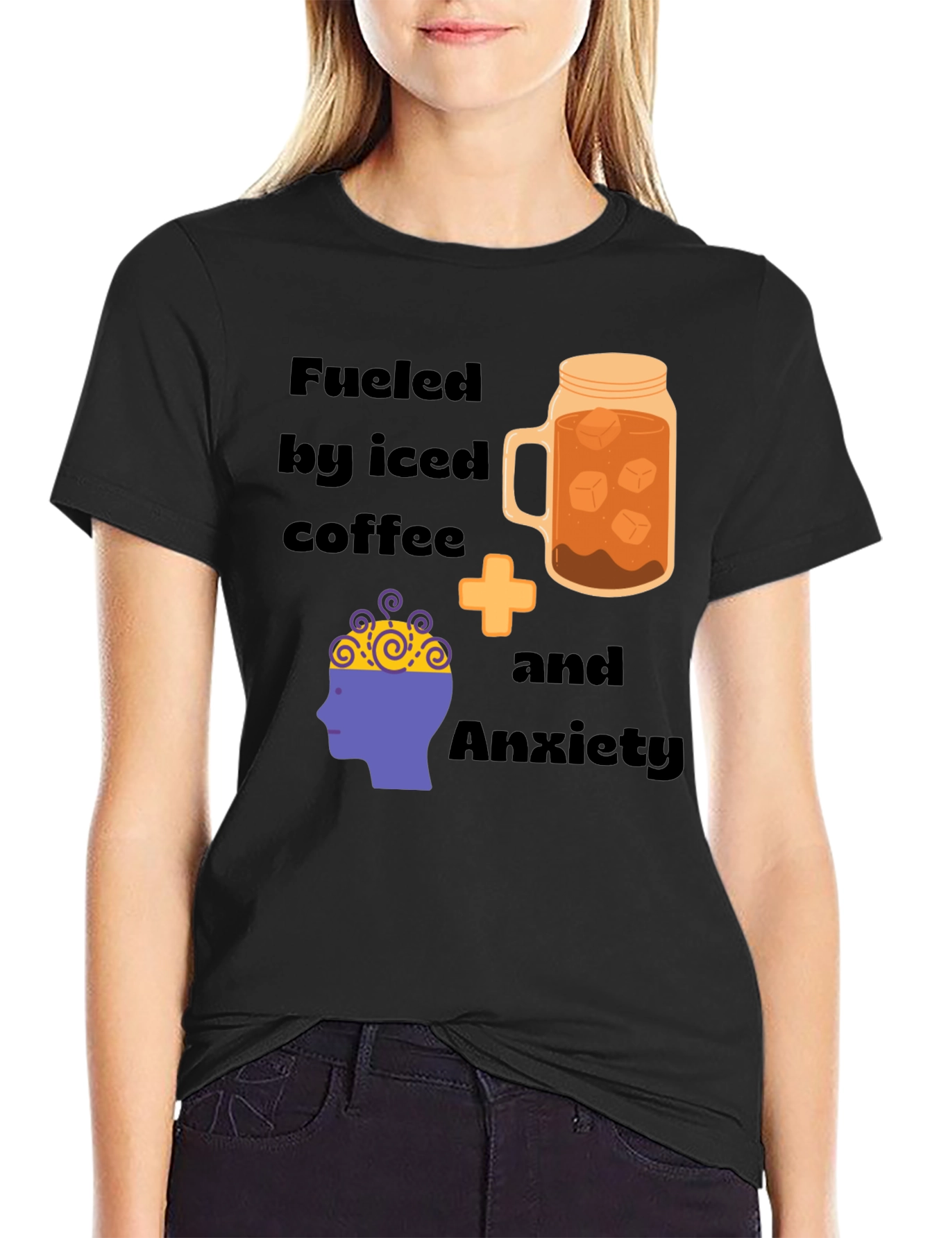 Fueled By Iced Coffee & Anxiety T-Shirt