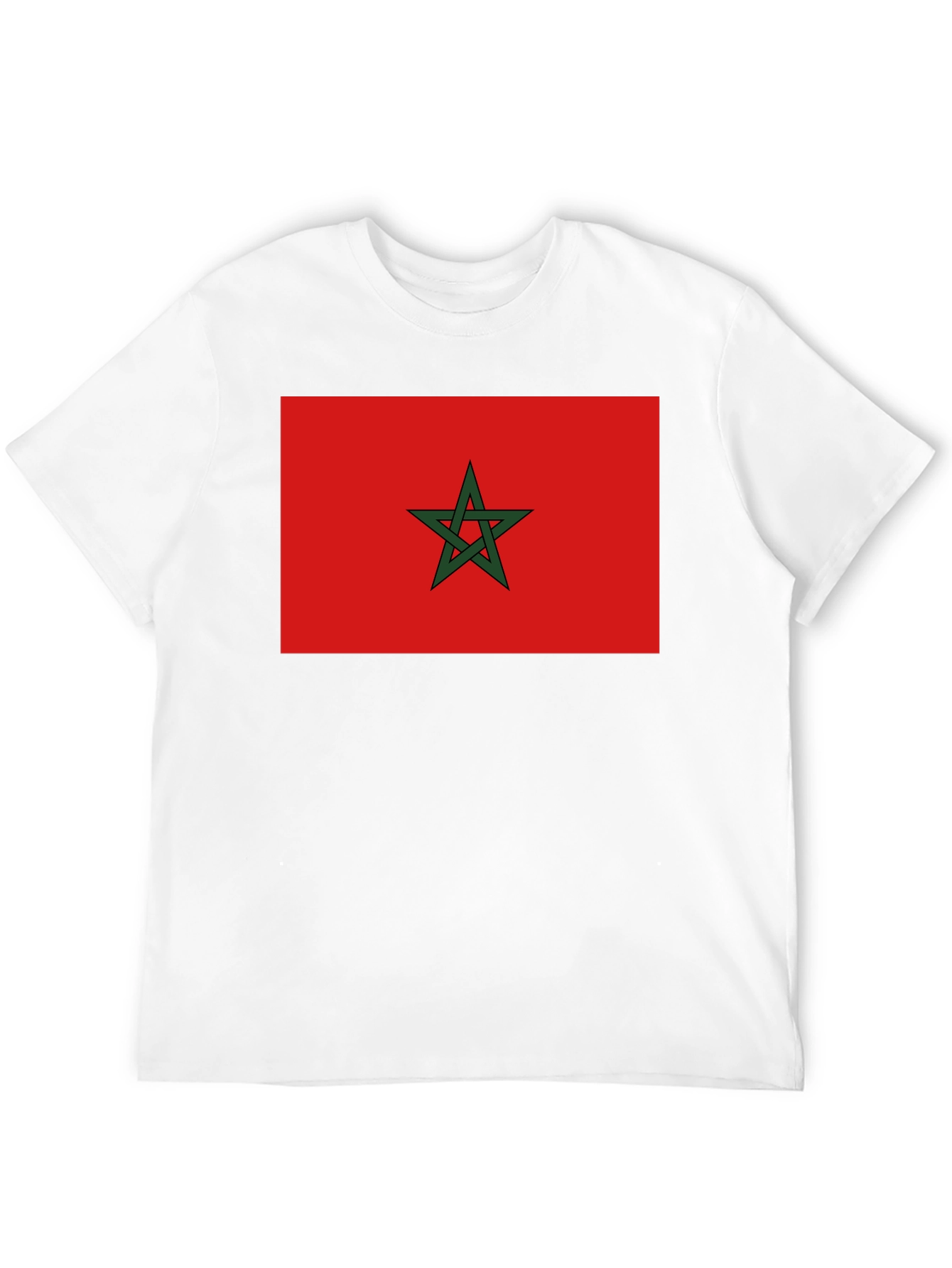 Morocco Flag T-Shirt - Black
